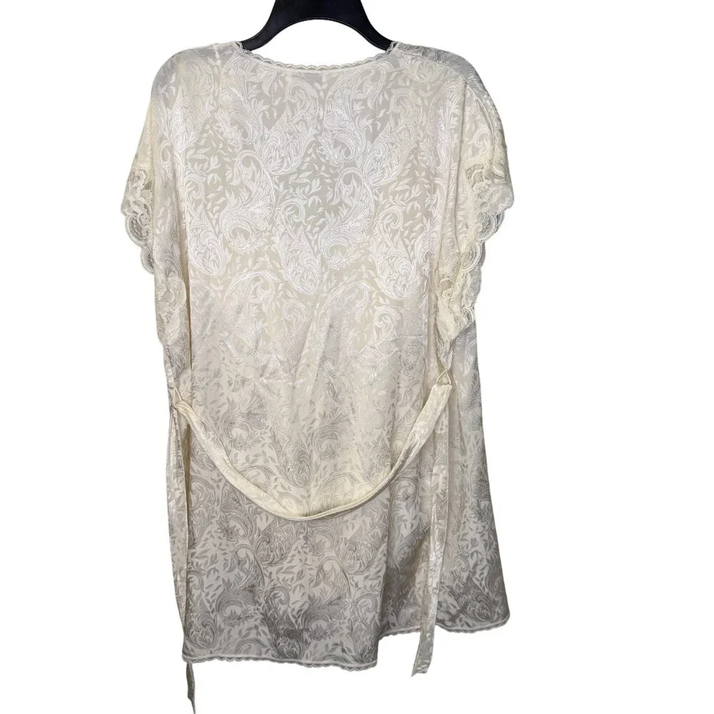 VTG Lucie Ann II Ivory Lace Slip Dress USA  Romantic Lingerie Nightgown Set MED - Picture 3 of 12